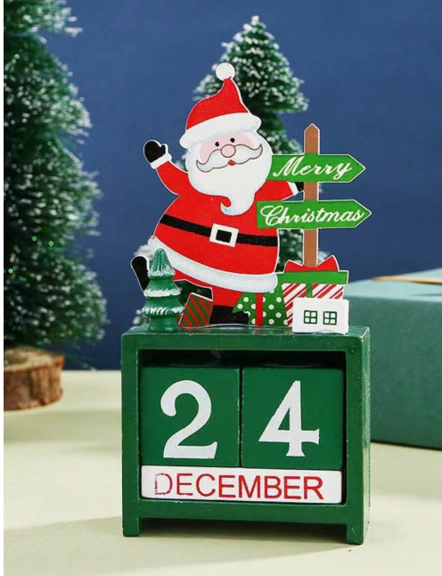 CALENDARIO NAVIDEÑO EN MADERA DECORACION